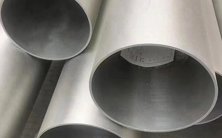 Close view of titanium tube ends showing clean cut and bore